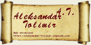 Aleksandar Tolimir vizit kartica